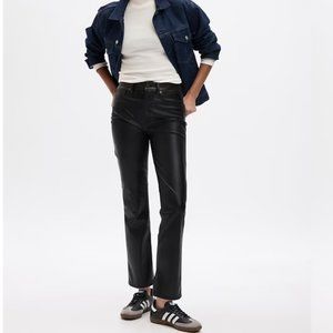 NWOT GAP High Rise Vegan Leather Vintage Slim Pants
